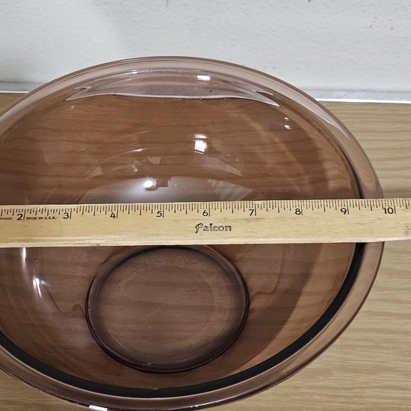 Pyrex Originals Amythest Glass Nesting Mixing Bowl 2.5qt Made in USA - Picture 8 of 9